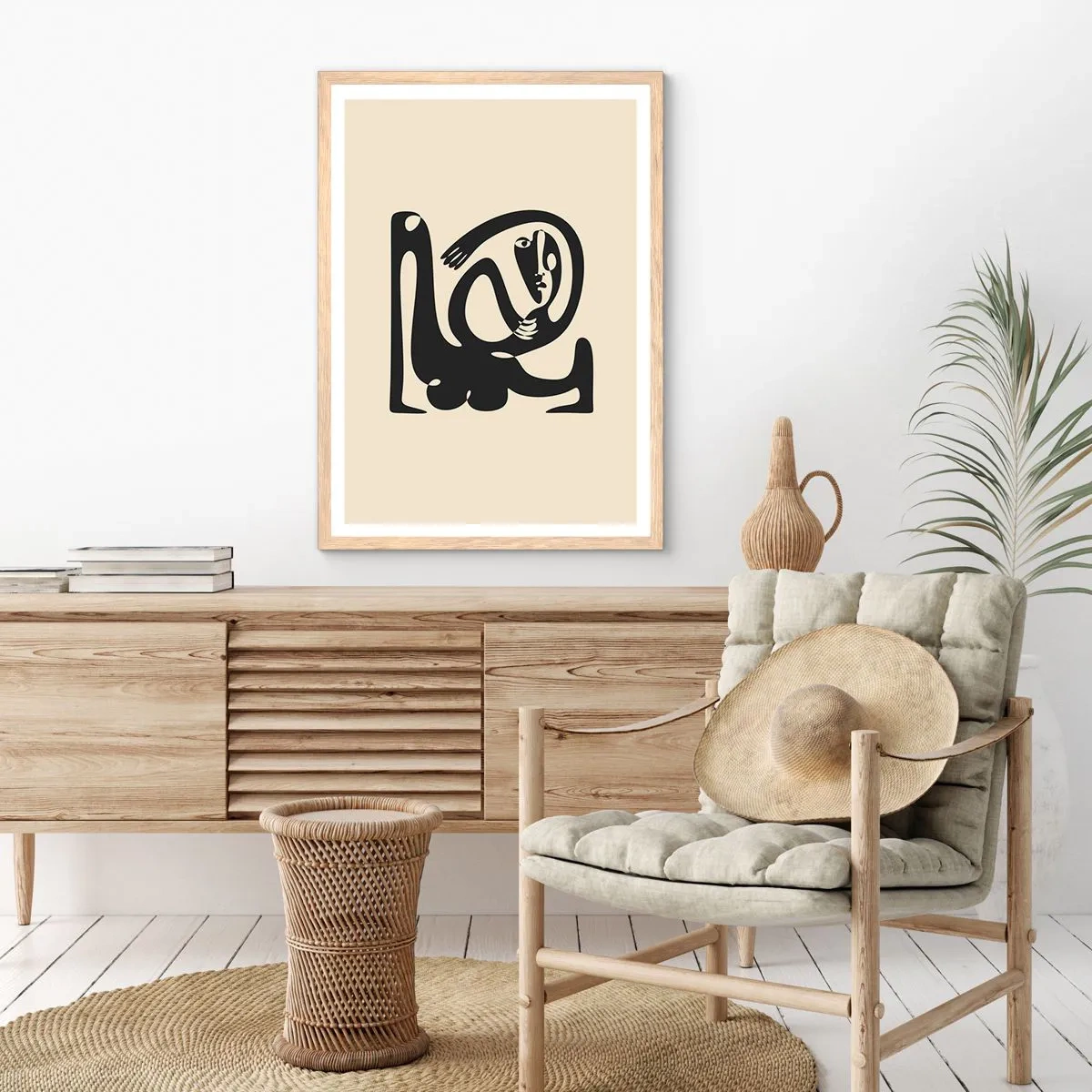 Poszter világos tölgy keretben - Majdnem Picasso - 61x91 cm