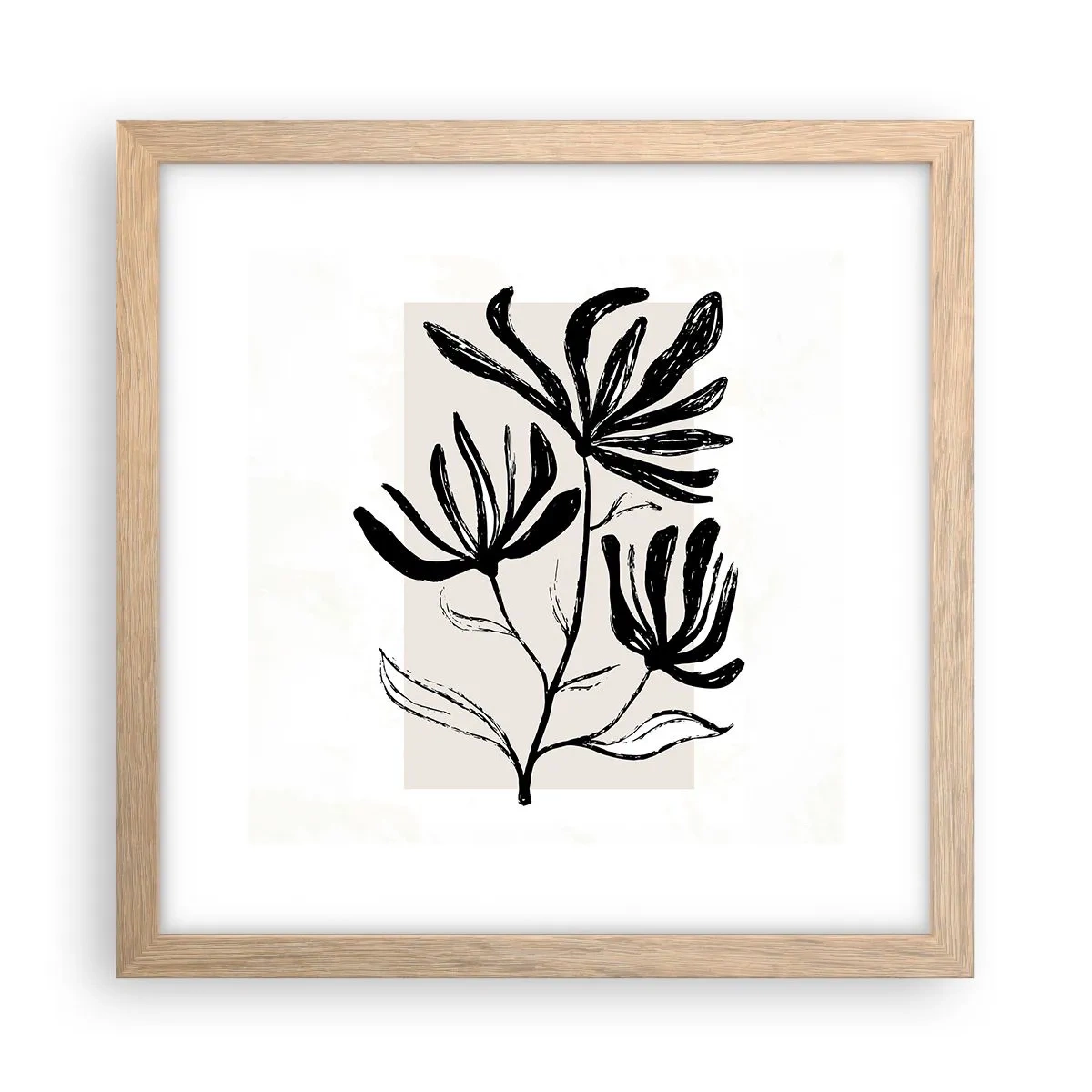 Poszter világos tölgy keretben - Vázlat egy herbáriumhoz - 30x30 cm