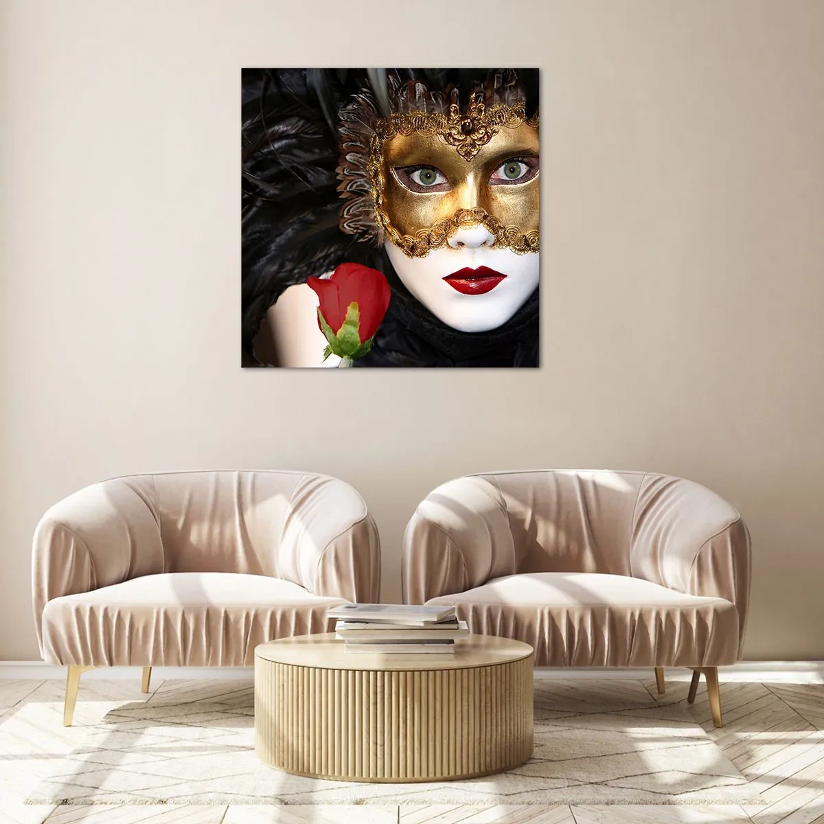 Üveg kép - Mert az élet egy nagy bál - 30x30 cm