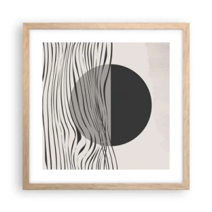 Poszter világos tölgy keretben - A feles kompozíciója - 40x40 cm