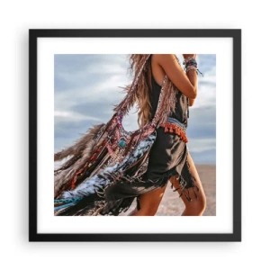 Poszter fehér keretben - Sámán párja - 40x40 cm