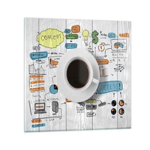 Üveg kép - Ideje szünetet tartani - 60x60 cm