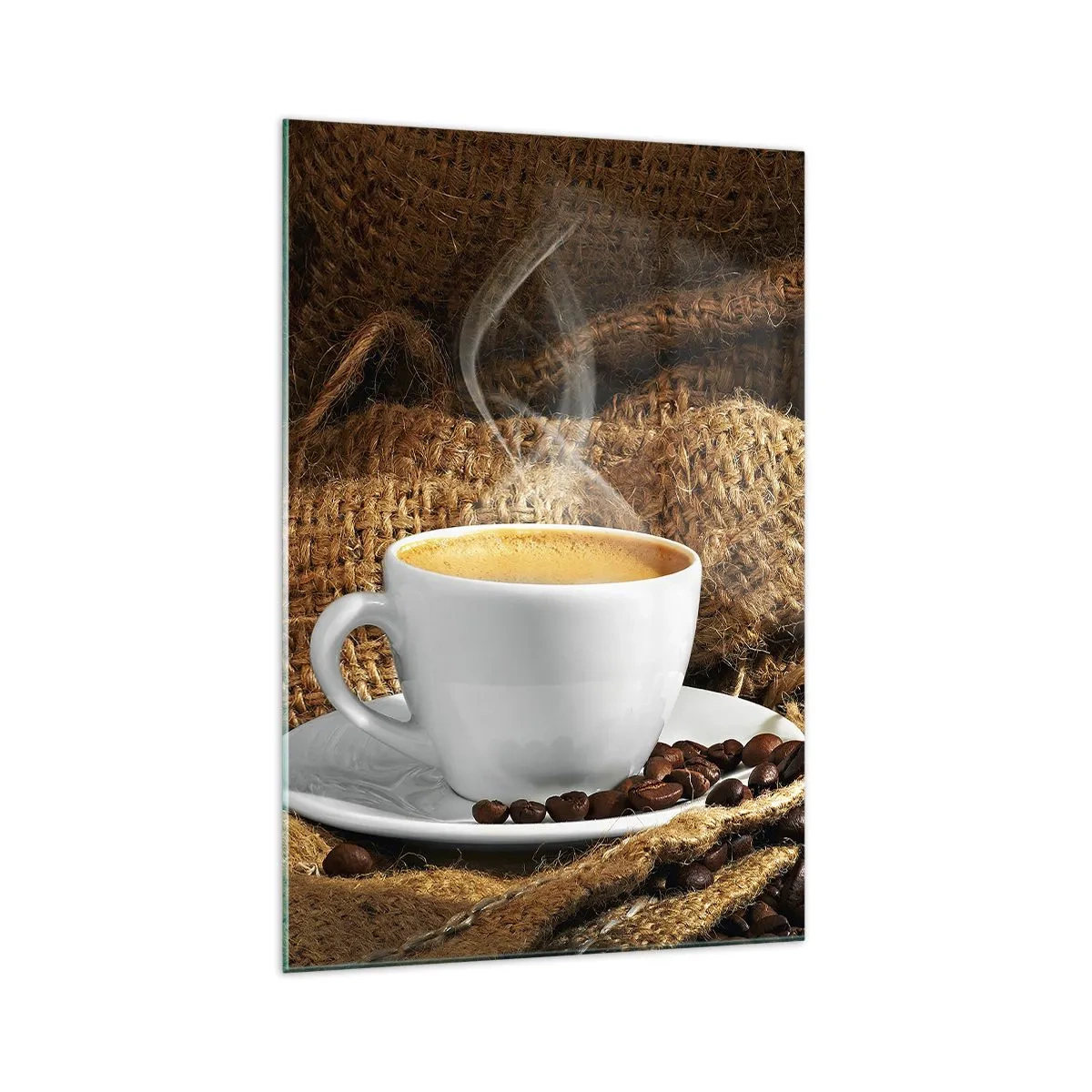 Üveg kép - A mokka illata és a mézes folyadék sűrűsége - 70x100 cm