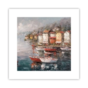 Poszter - Romantikus kikötő - 30x30 cm