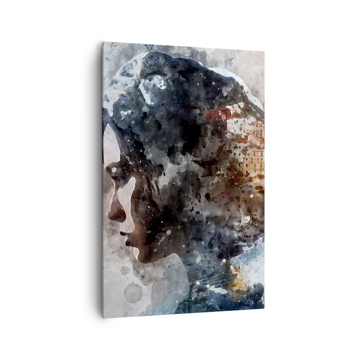 Vászonkép - Történet egy lányról, várossal a háttérben - 80x120 cm