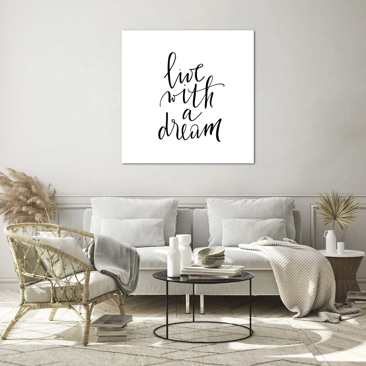 Üveg kép - Természetesen - 70x70 cm