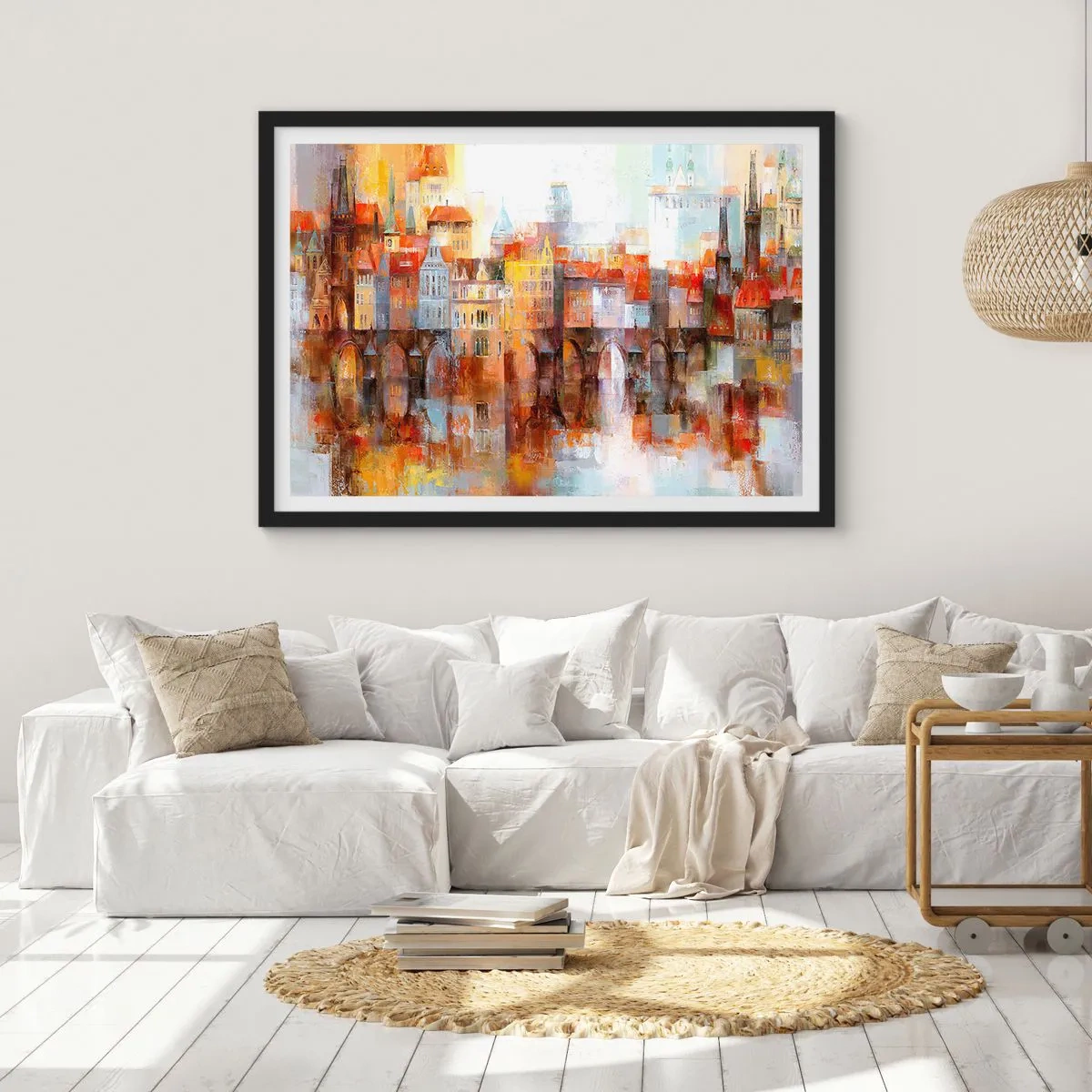 Poszter fehér keretben - A híd alatt is gyönyörű - 100x70 cm