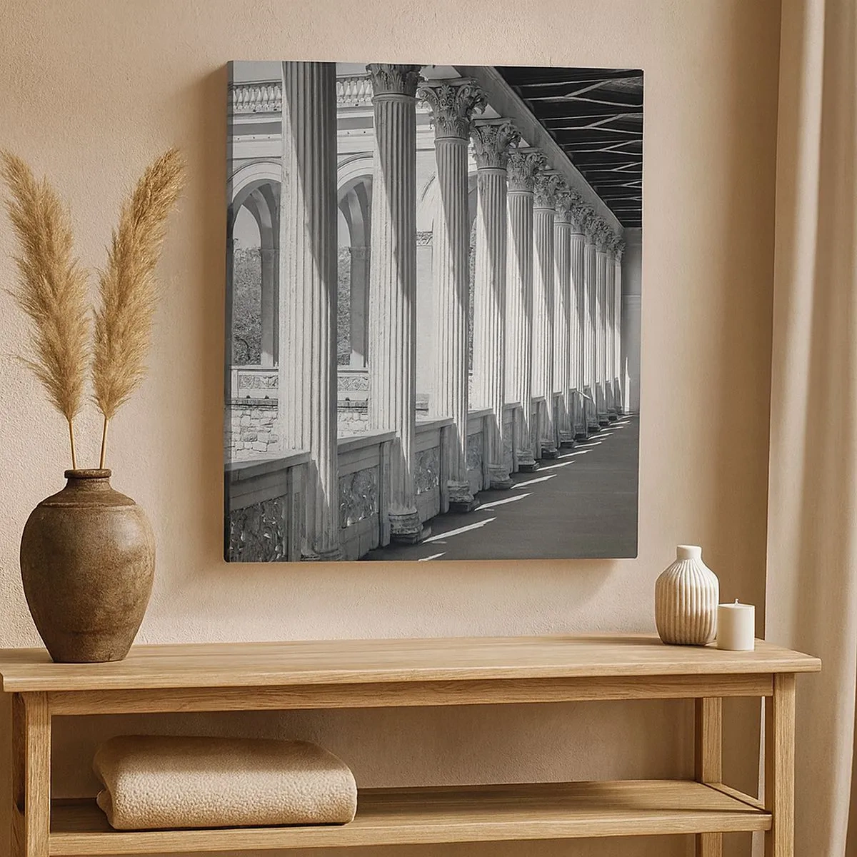Vászonkép - Napsütötte árkádsor - 30x30 cm