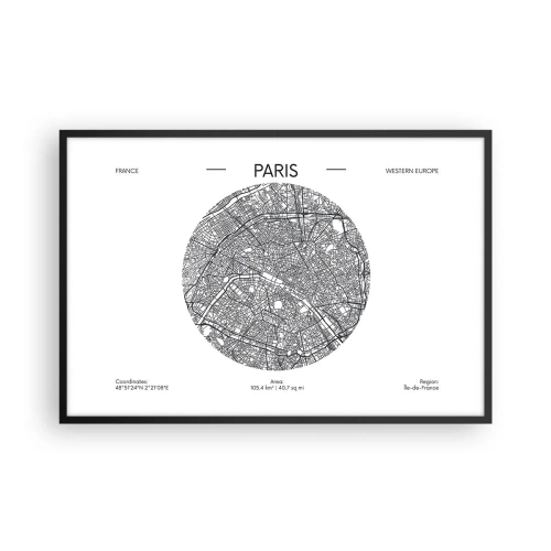 Poszter fehér keretben - Párizs anatómiája - 91x61 cm