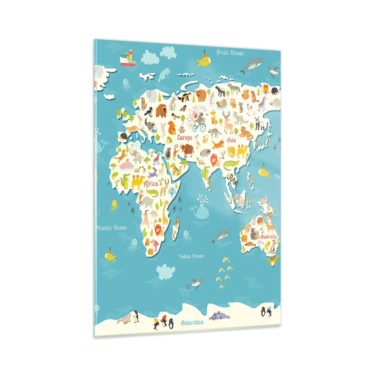 Üveg kép - Szeretjük az egész világot - 50x70 cm