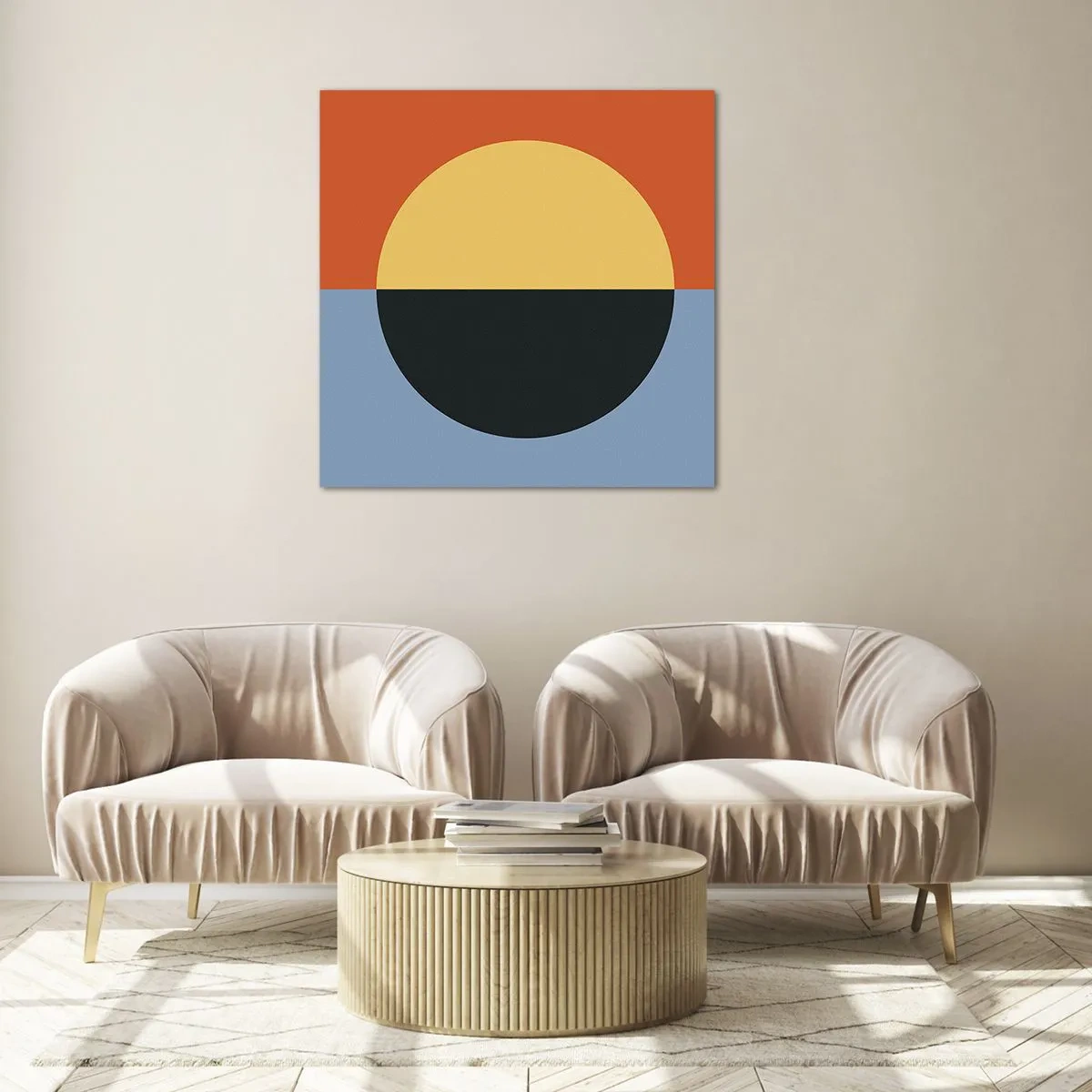 Üveg kép - A meleg és a hideg kompozíciója - 60x60 cm