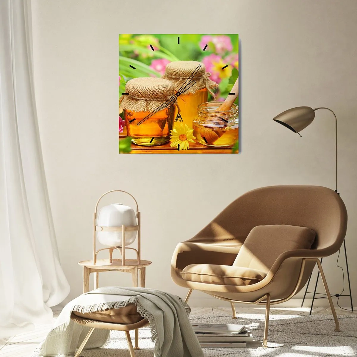 Falióra, Óra - Édes és virágos - 40x40 cm