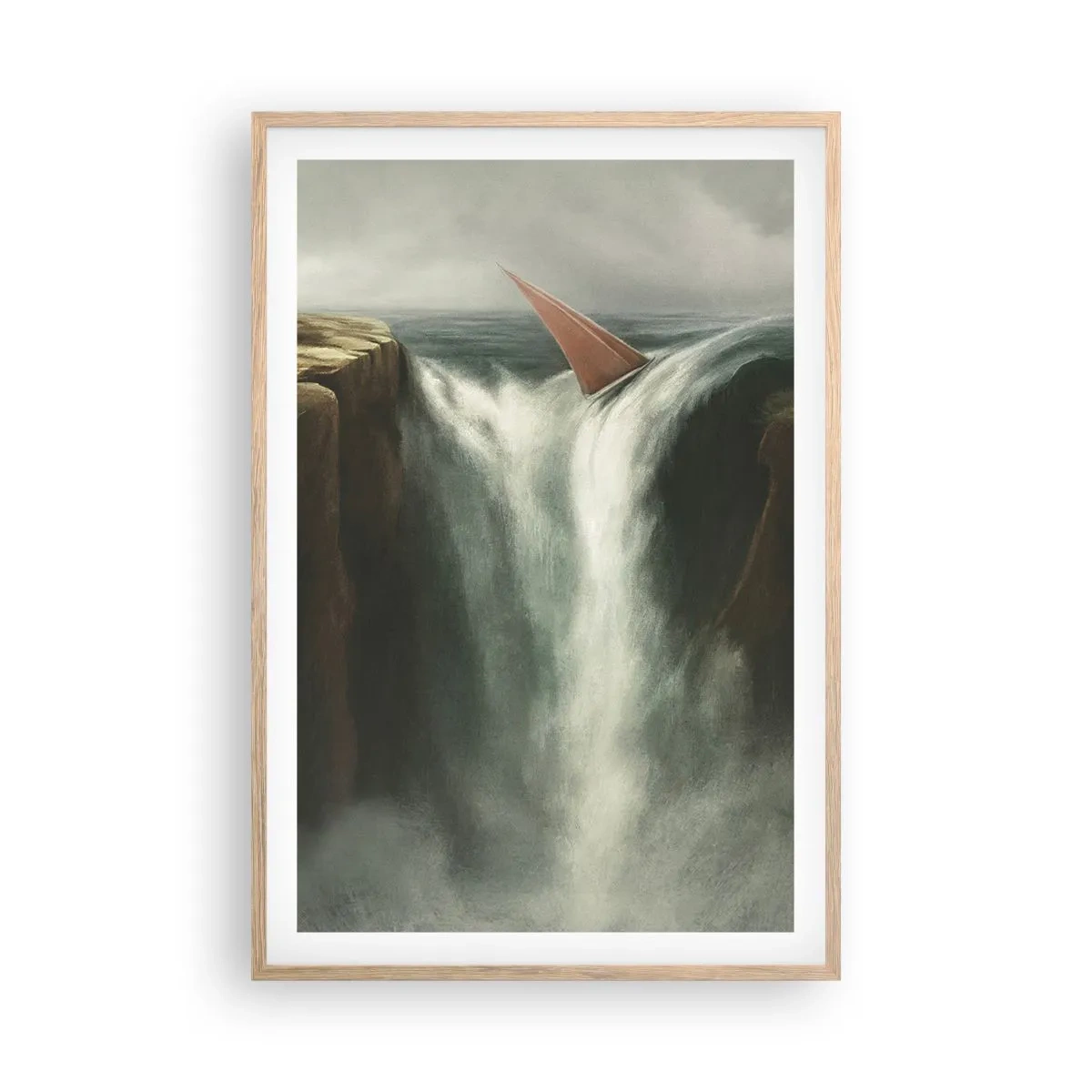 Poszter világos tölgy keretben - Az élet óvatossága - 61x91 cm