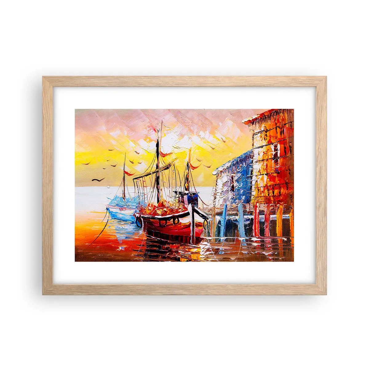 Poszter világos tölgy keretben - Boldog visszatérés - 40x30 cm