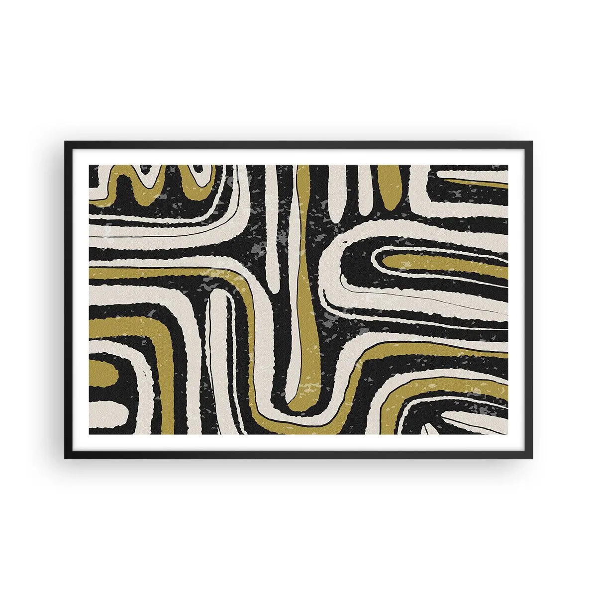 Poszter fehér keretben - Kompozíció: traktusok és sikátorok - 91x61 cm