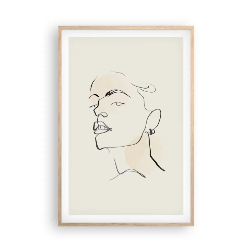 Poszter világos tölgy keretben - Büszke tekintet - 61x91 cm