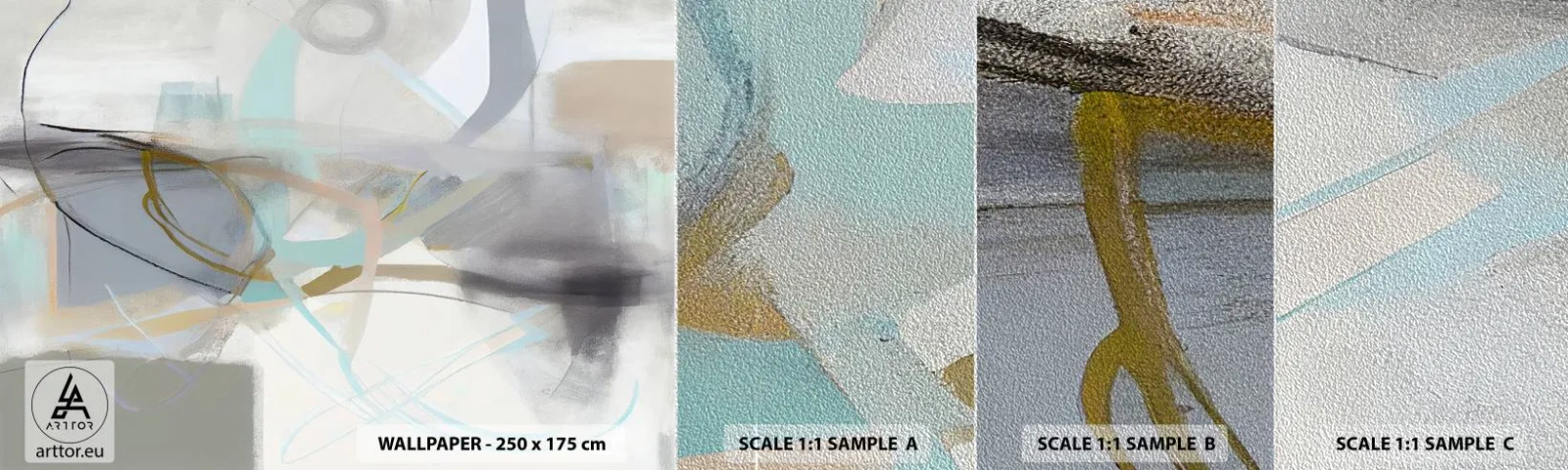 Fotótapéta Minta Premium Sand - Ködös absztrakció - Absztrakció, Darab, Fényes - 100x30 cm