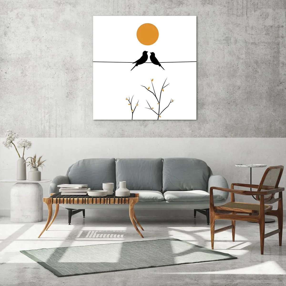 Üveg kép - Fülemüle este - 60x60 cm