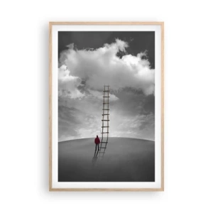 Poszter világos tölgy keretben - Minden lehetséges - 61x91 cm