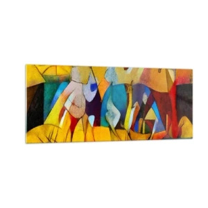 Üveg kép - Nap - élet - boldogság - 100x40 cm