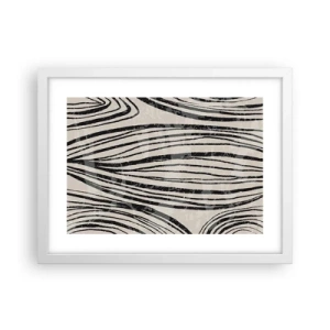 Poszter fekete keretben - Vonalak csobbanása - 40x30 cm