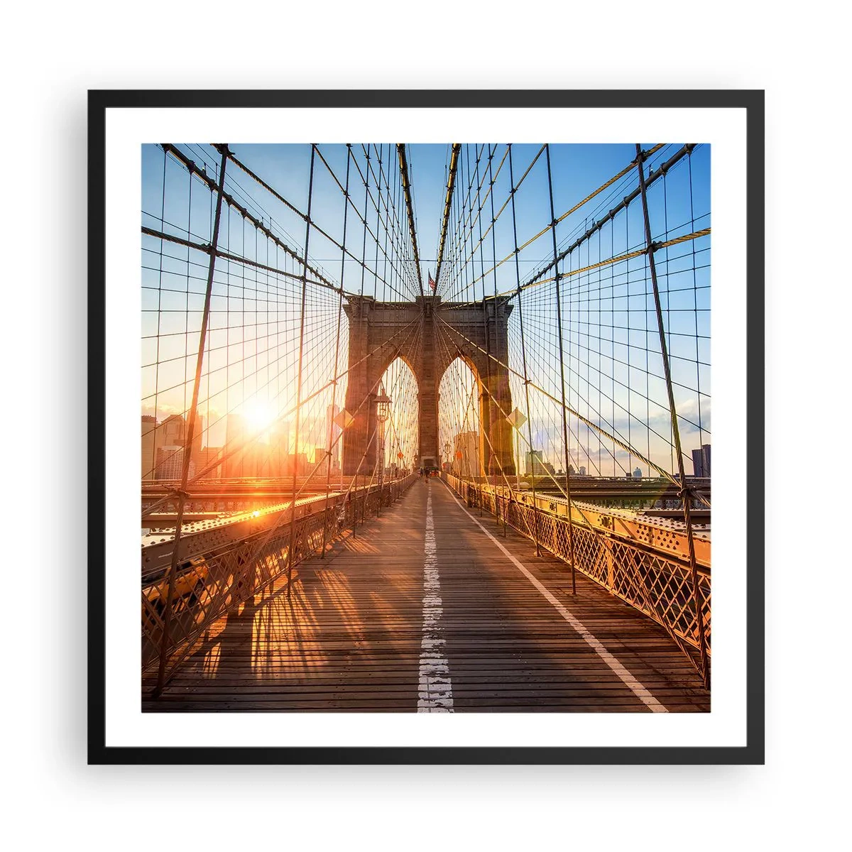 Poszter fehér keretben - Az arany hídon - 60x60 cm