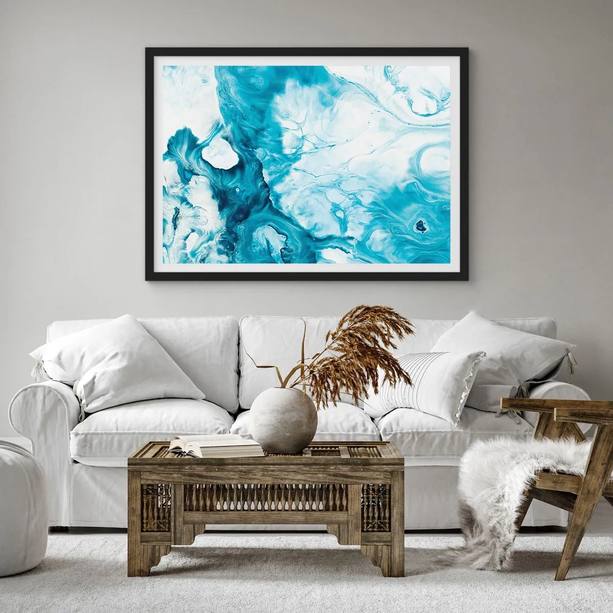 Poszter fehér keretben - Kékség koncertje - 100x70 cm