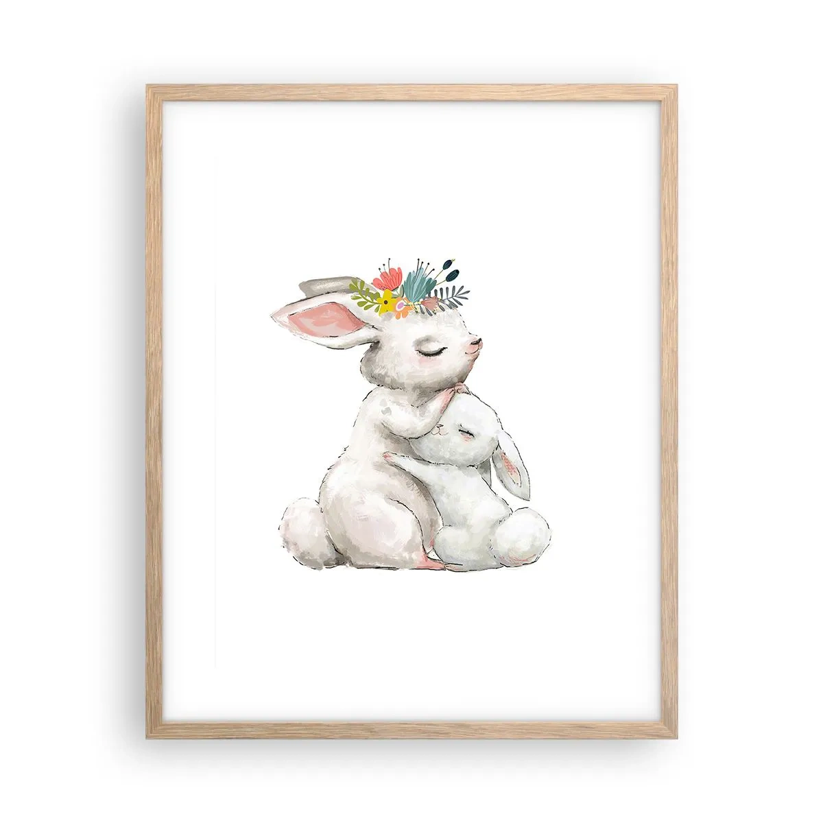 Poszter világos tölgy keretben - Nincs olyan, mint anyánál - 40x50 cm