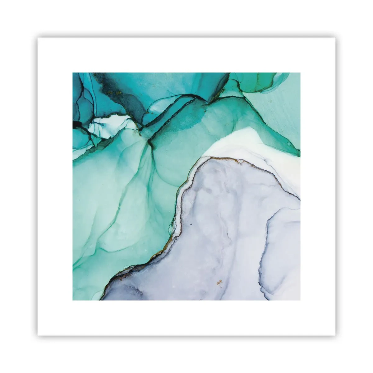 Poszter - Tanulmány türkizben - 30x30 cm