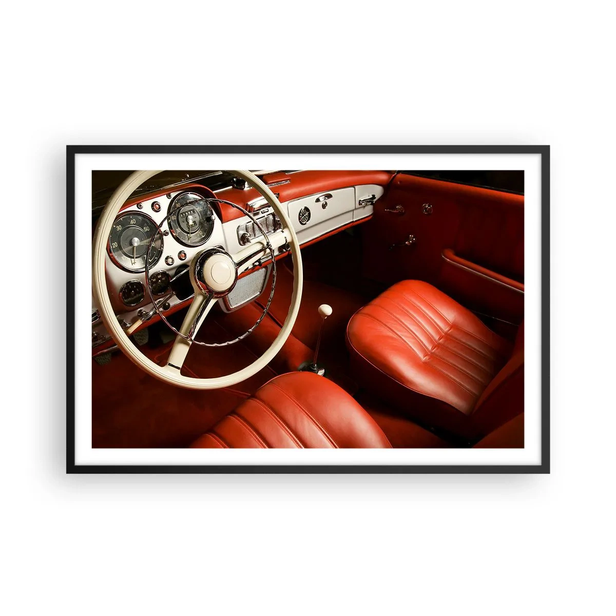 Poszter fehér keretben - Luxus vintage stílusban - 91x61 cm