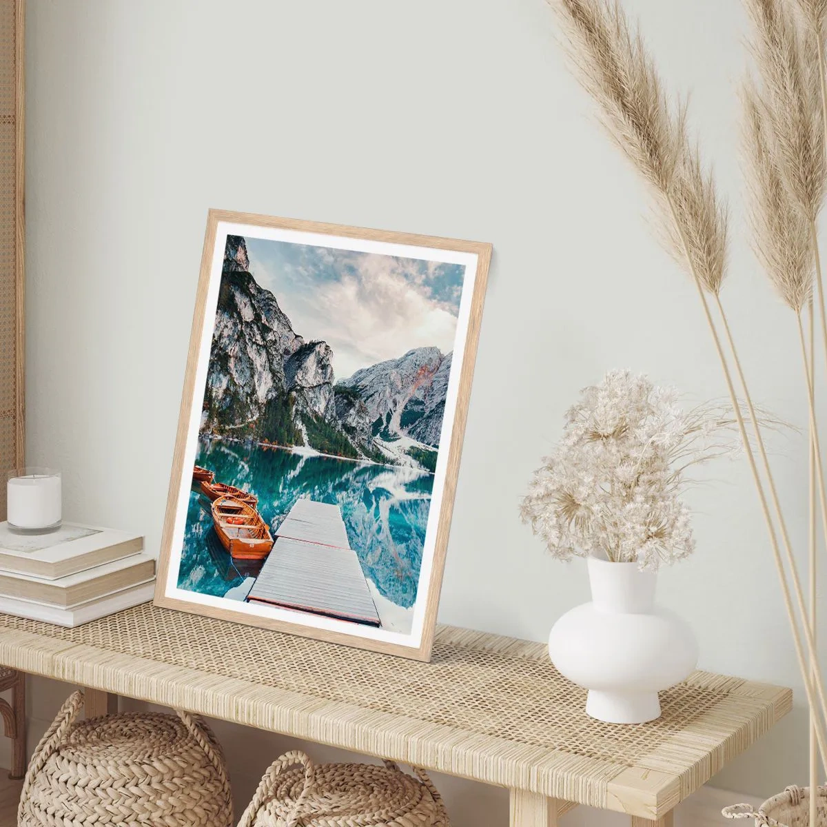 Poszter világos tölgy keretben - Megmutatjuk a szépséget - 40x50 cm