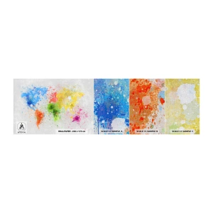 Fotótapéta Minta Premium Canvas - A világ minden színe - Világtérkép, Kontinensek, Utazások - 100x30 cm