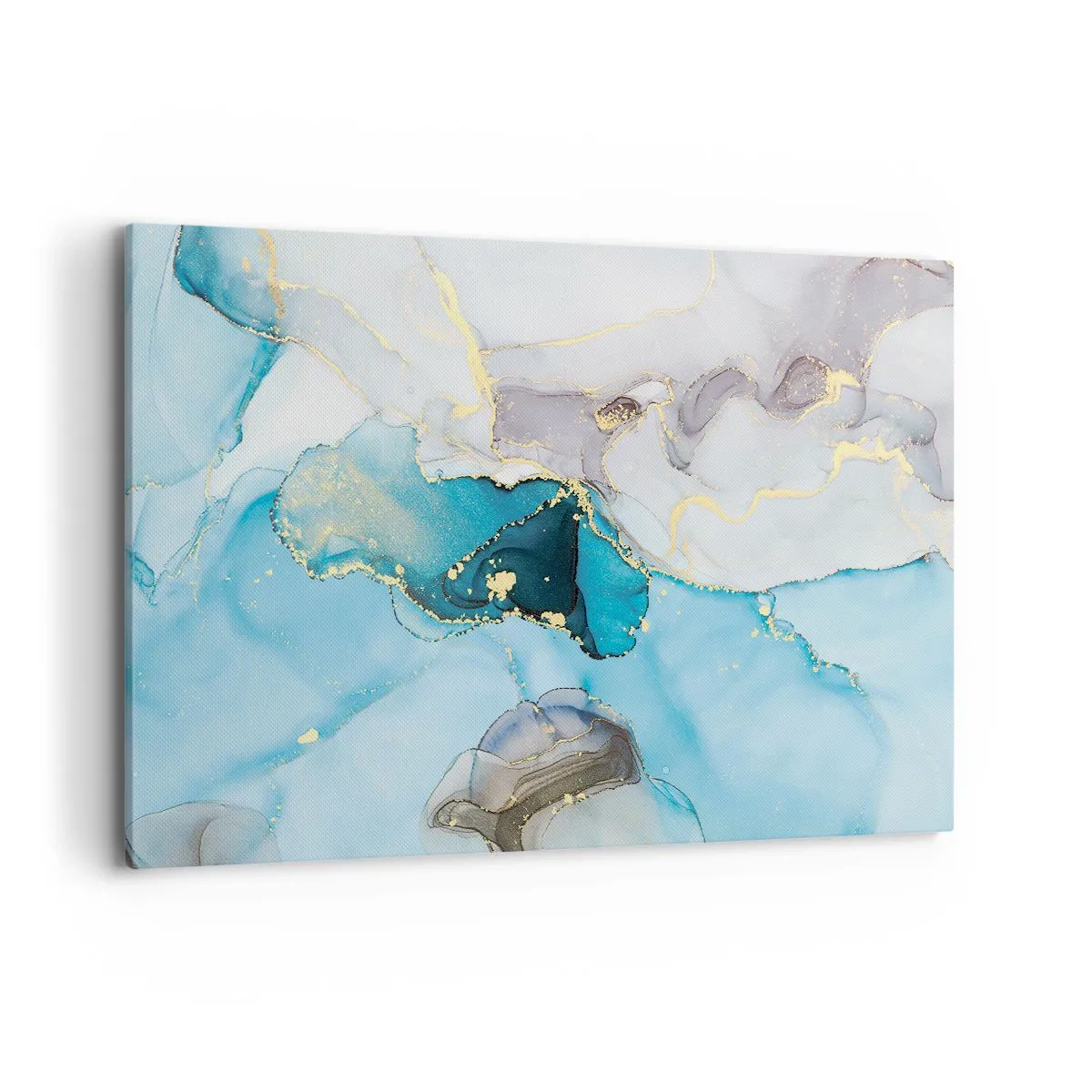 Vászonkép - Tanulmány a szürke és a türkiz találkozásáról - 120x80 cm