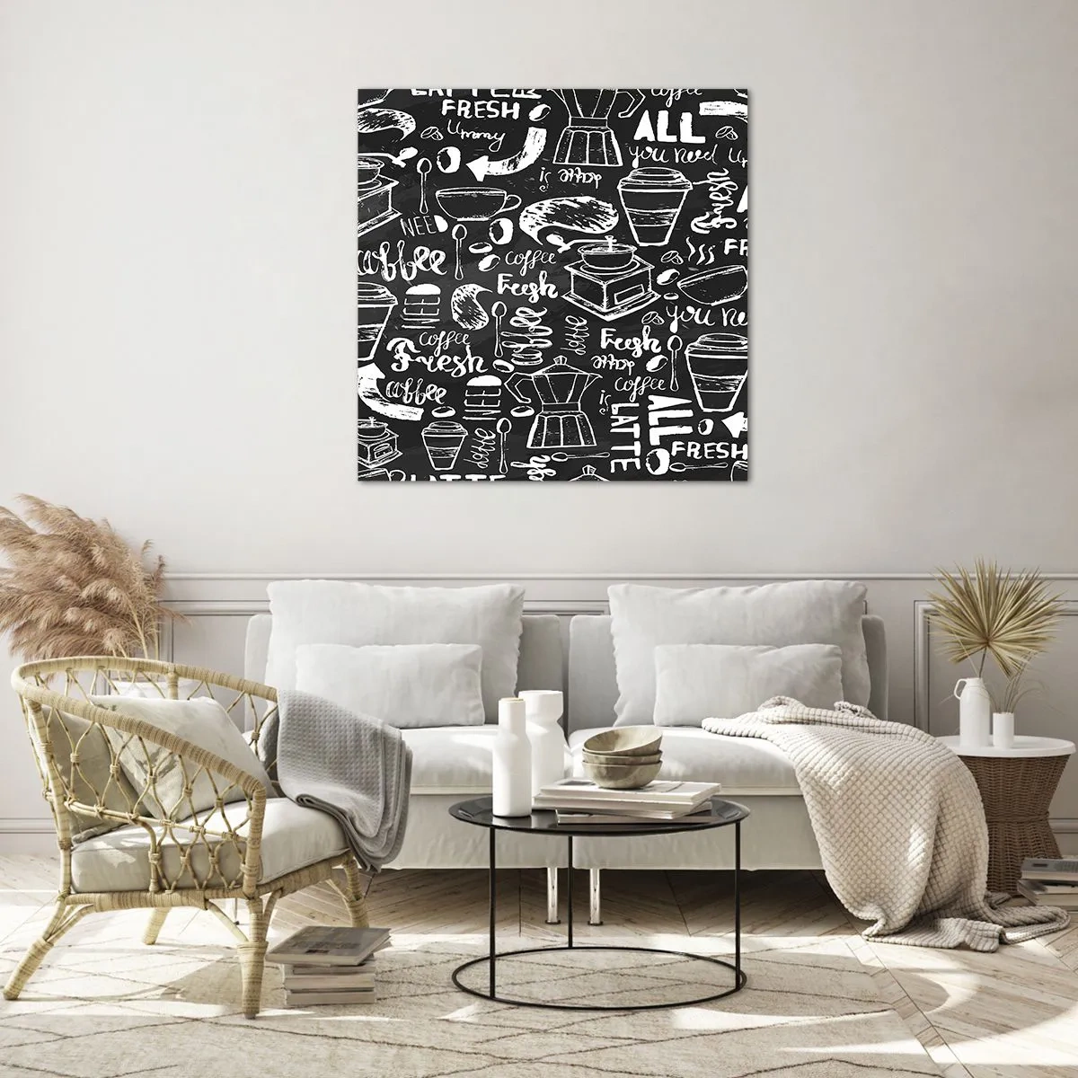 Üveg kép - All you need is… - 30x30 cm