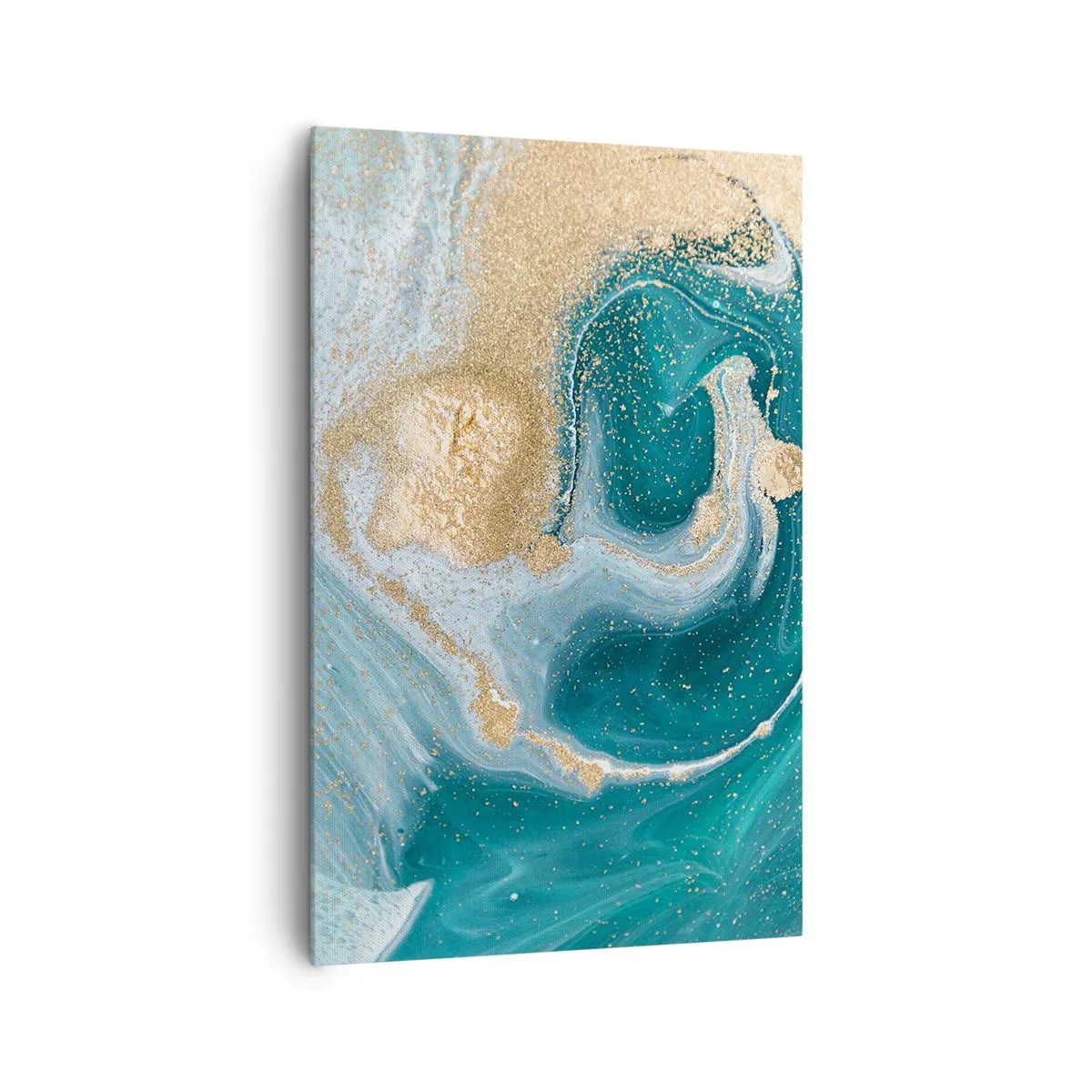 Vászonkép - Arany és türkiz örvénye - 80x120 cm
