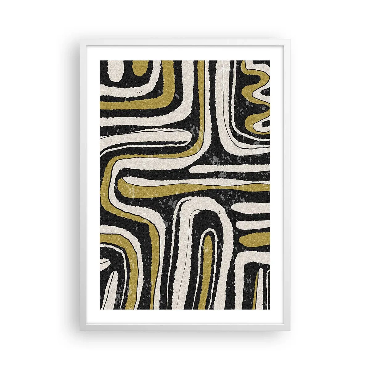 Poszter fekete keretben - Kompozíció: traktusok és sikátorok - 50x70 cm