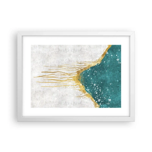 Poszter fekete keretben - Aranyló dagály - 40x30 cm