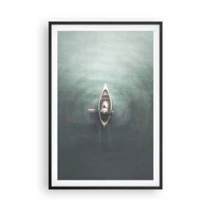Poszter fehér keretben - Egy holdfényes tavon át - 61x91 cm