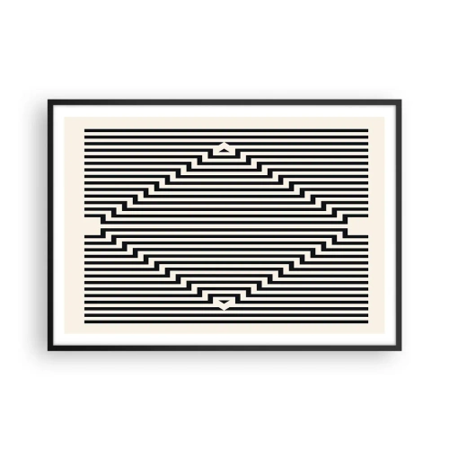 Poszter fehér keretben - Geometrikus illúzió - 100x70 cm