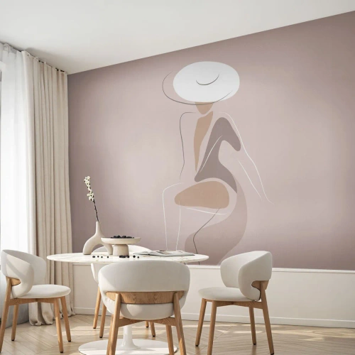 Öntapadós Fotótapéta Deluxe Sticker - Egy hölgynek lenni - Grafika, Nő, Nő Kalapban - 300x210 cm