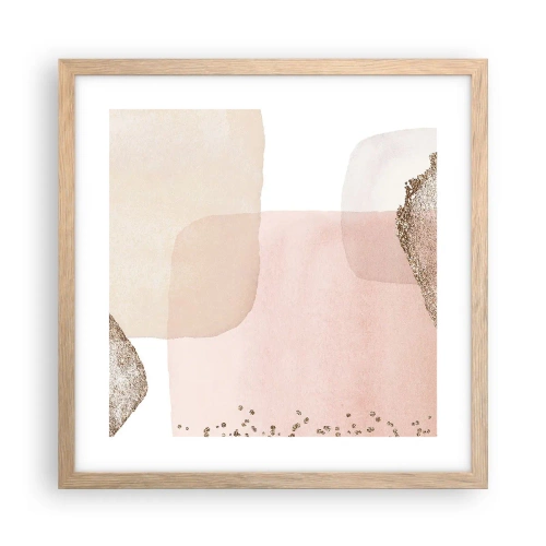 Poszter világos tölgy keretben - Egy pillantás a színeken keresztül - 40x40 cm