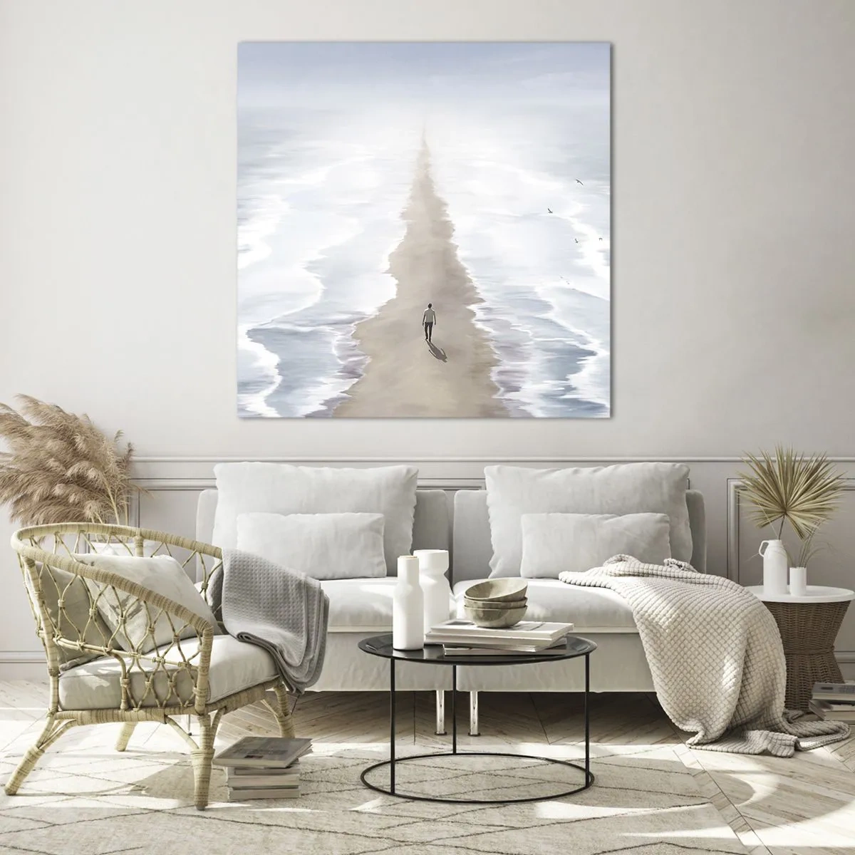 Üveg kép - Fényes jövő - 40x40 cm