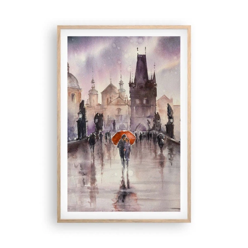Poszter világos tölgy keretben - Az emberek nem változnak - 61x91 cm