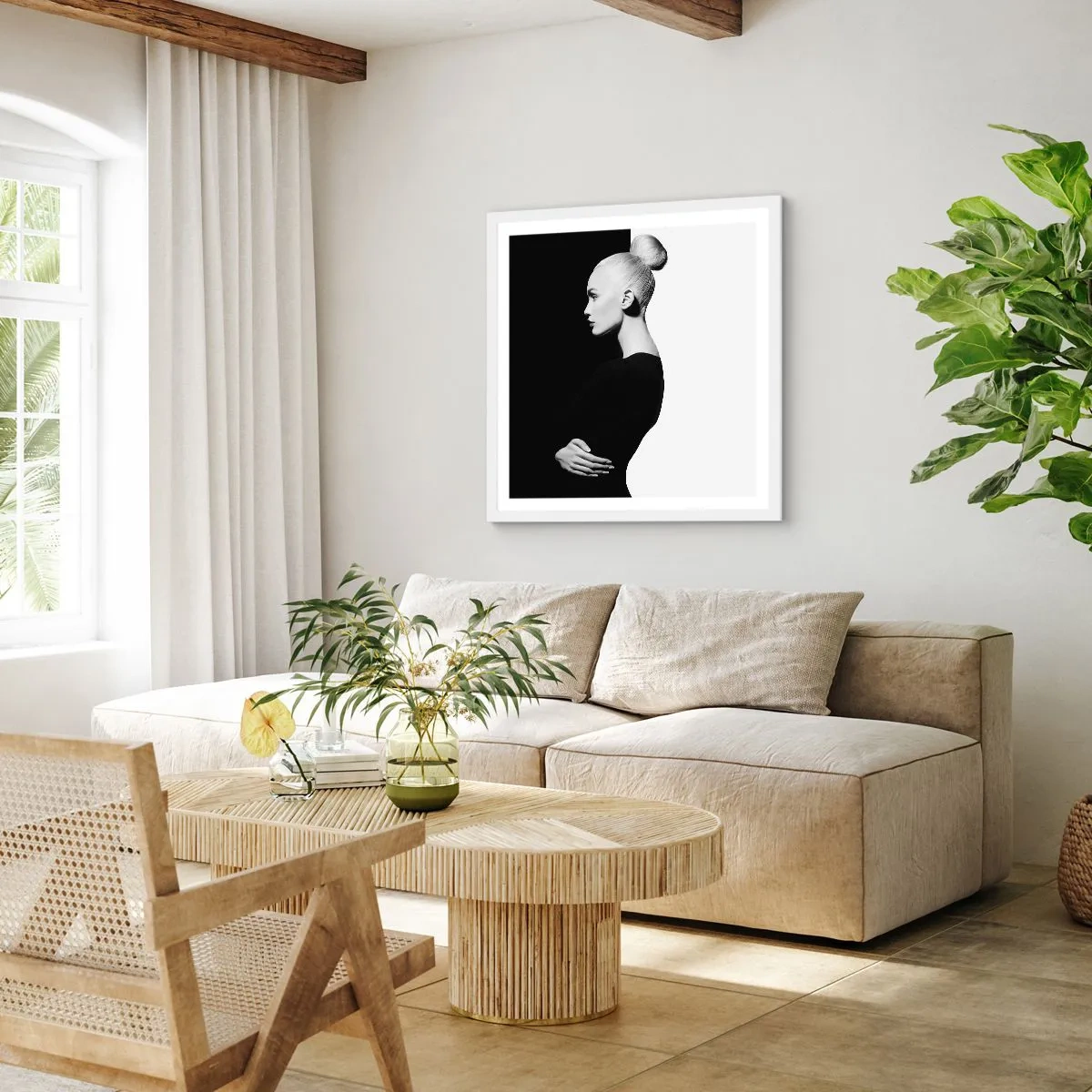 Poszter fekete keretben - Egyszerűen egy nő - 60x60 cm