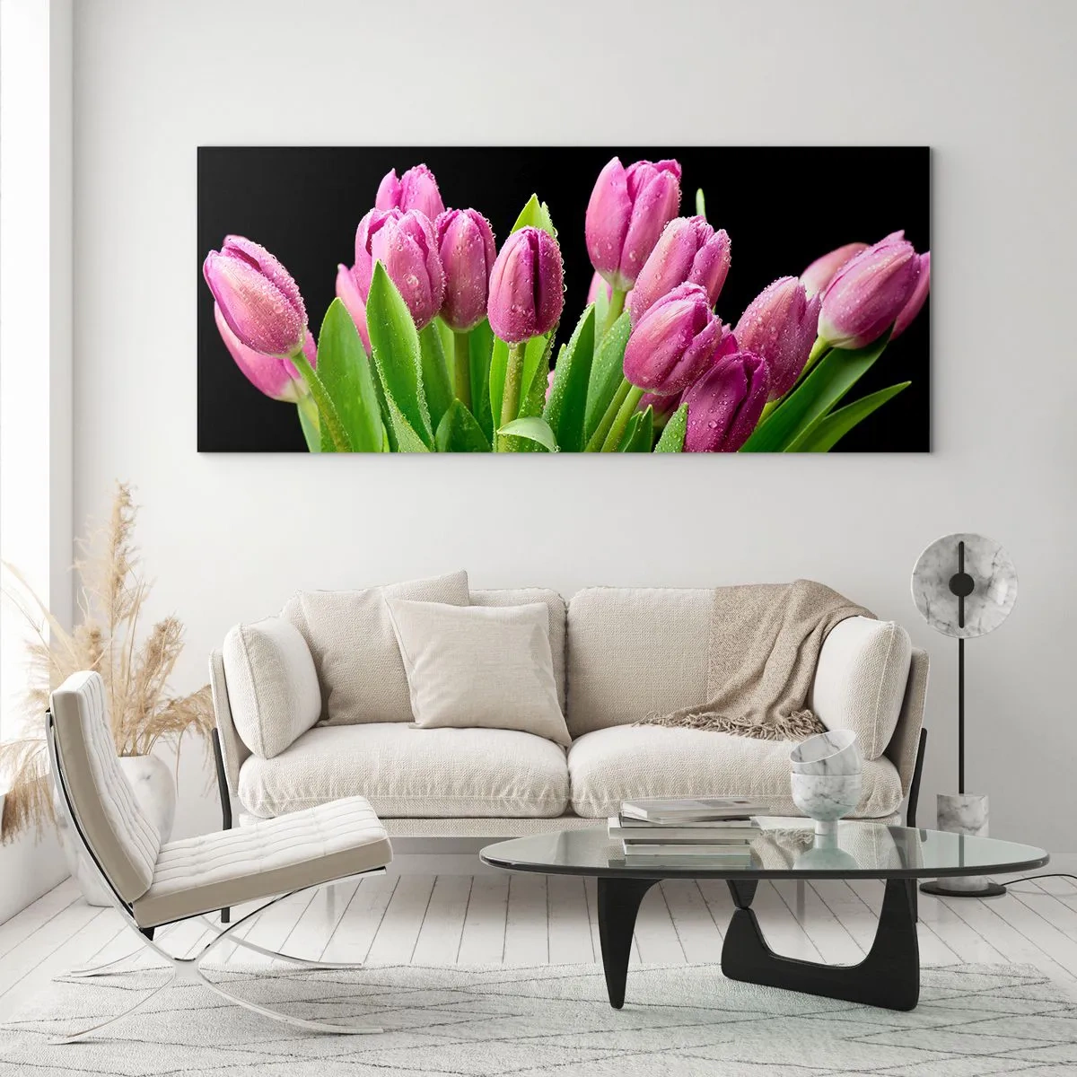 Üveg kép - Lila tavaszi öröm - 90x30 cm