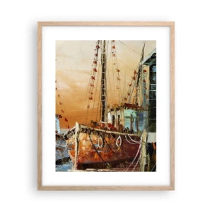 Poszter világos tölgy keretben - Nyugodt visszatérés - 40x50 cm