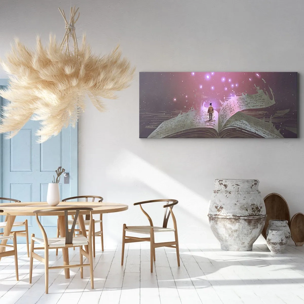 Vászonkép - Meghívás egy másik világba – olvass! - 120x50 cm