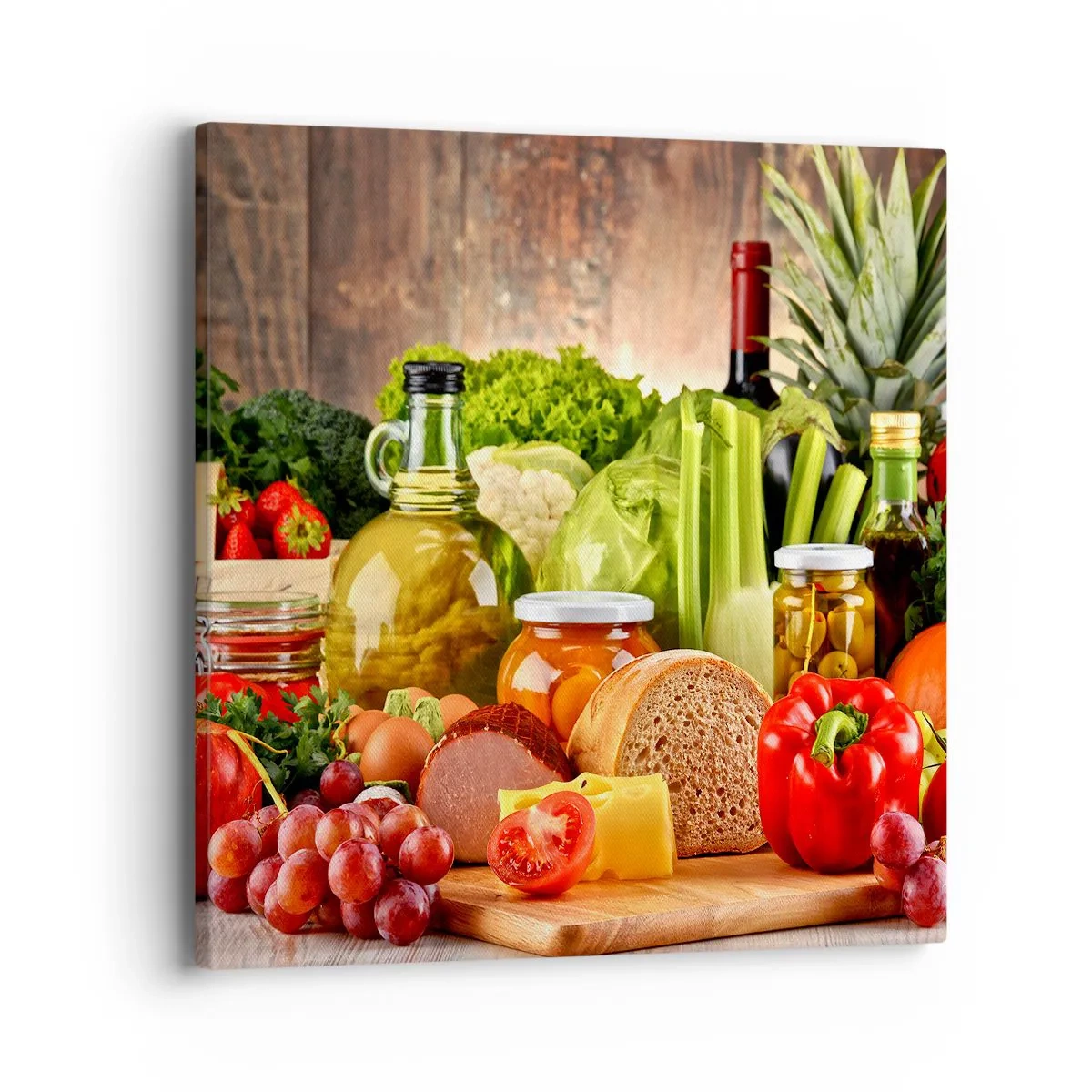 Vászonkép - Füstölt, sült és pácolt - 40x40 cm