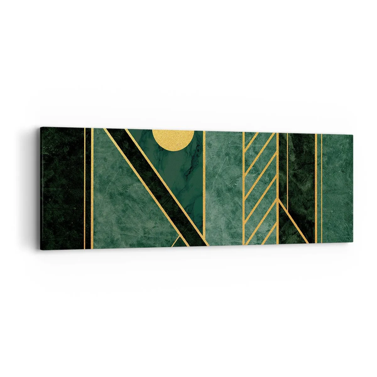 Vászonkép - Az arany és azúrkék dinamikája - 90x30 cm