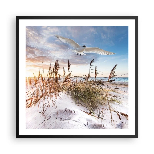Poszter fehér keretben - A tengeri szél - 60x60 cm